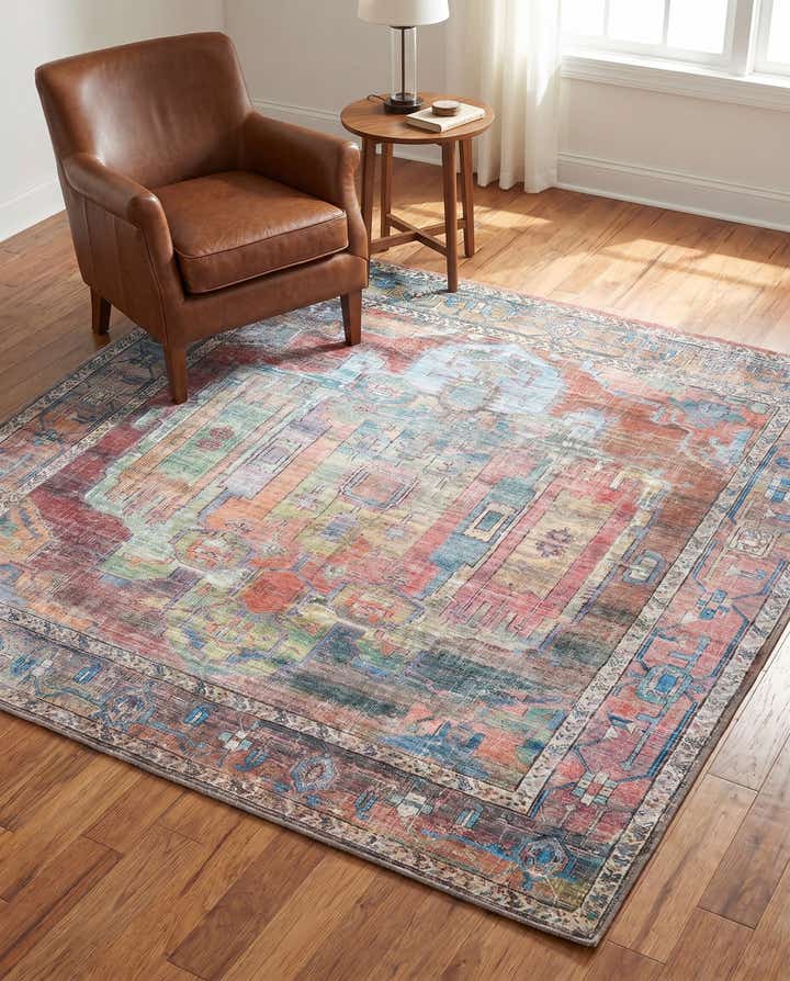 6' x 6' Washable Maahru Square Rug