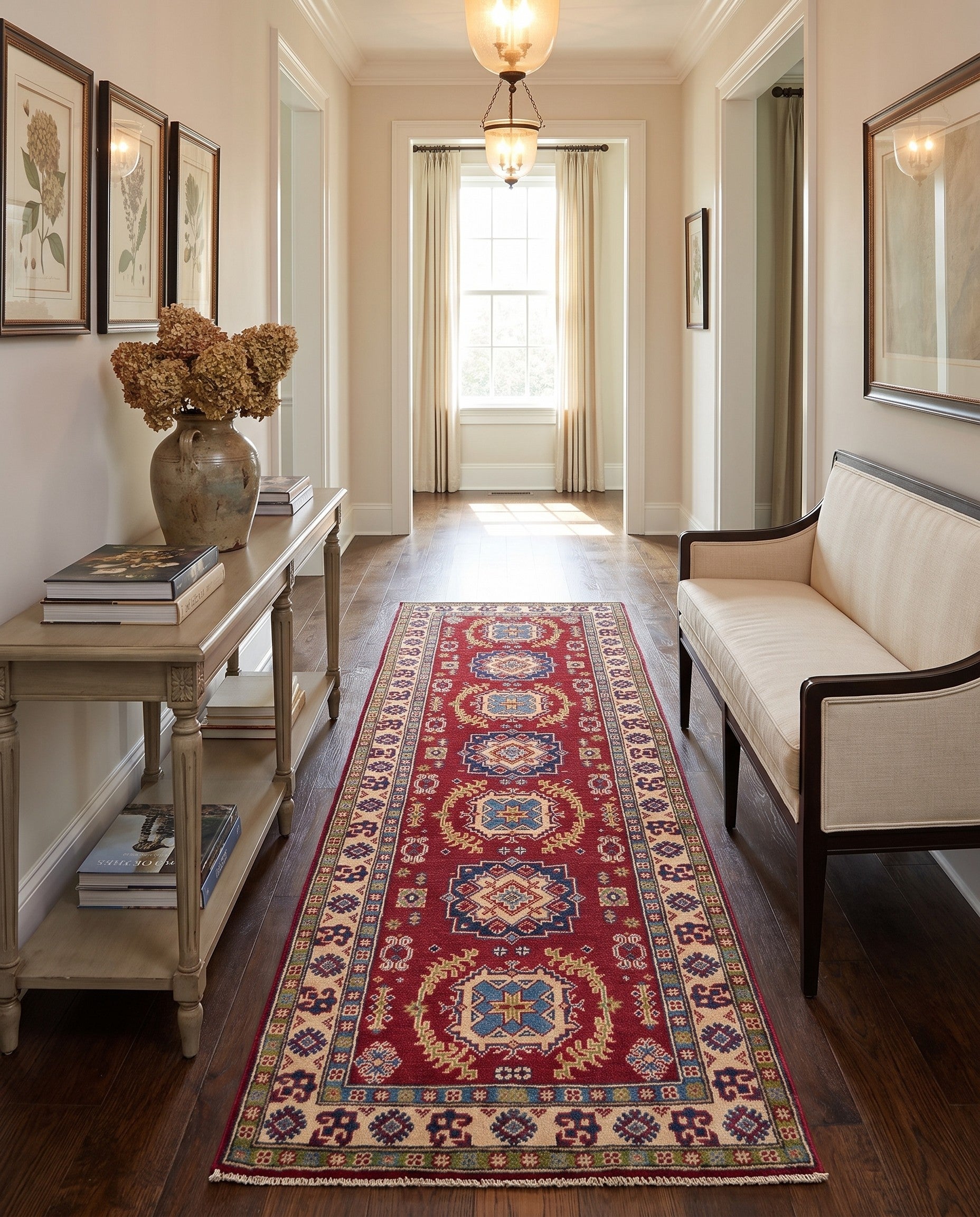 2' 8 x 8' 4 Hand Knotted Kazak Runner Rug
