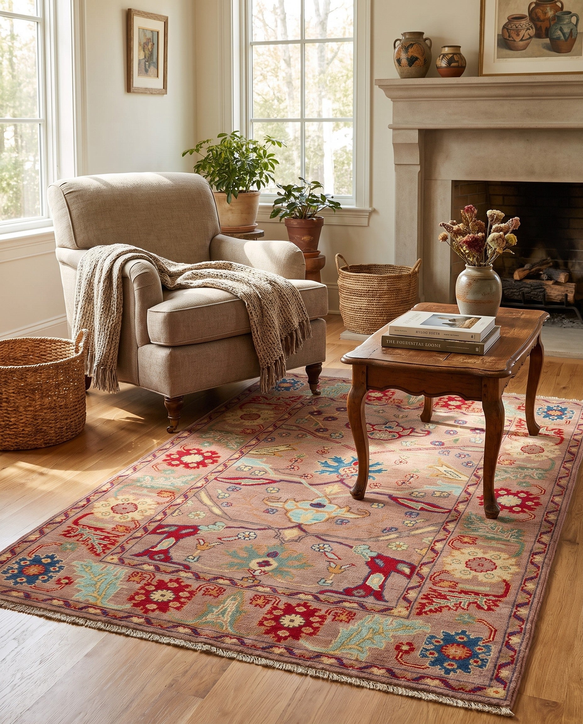4' x 6' 3 Hand Knotted Kazak Rug