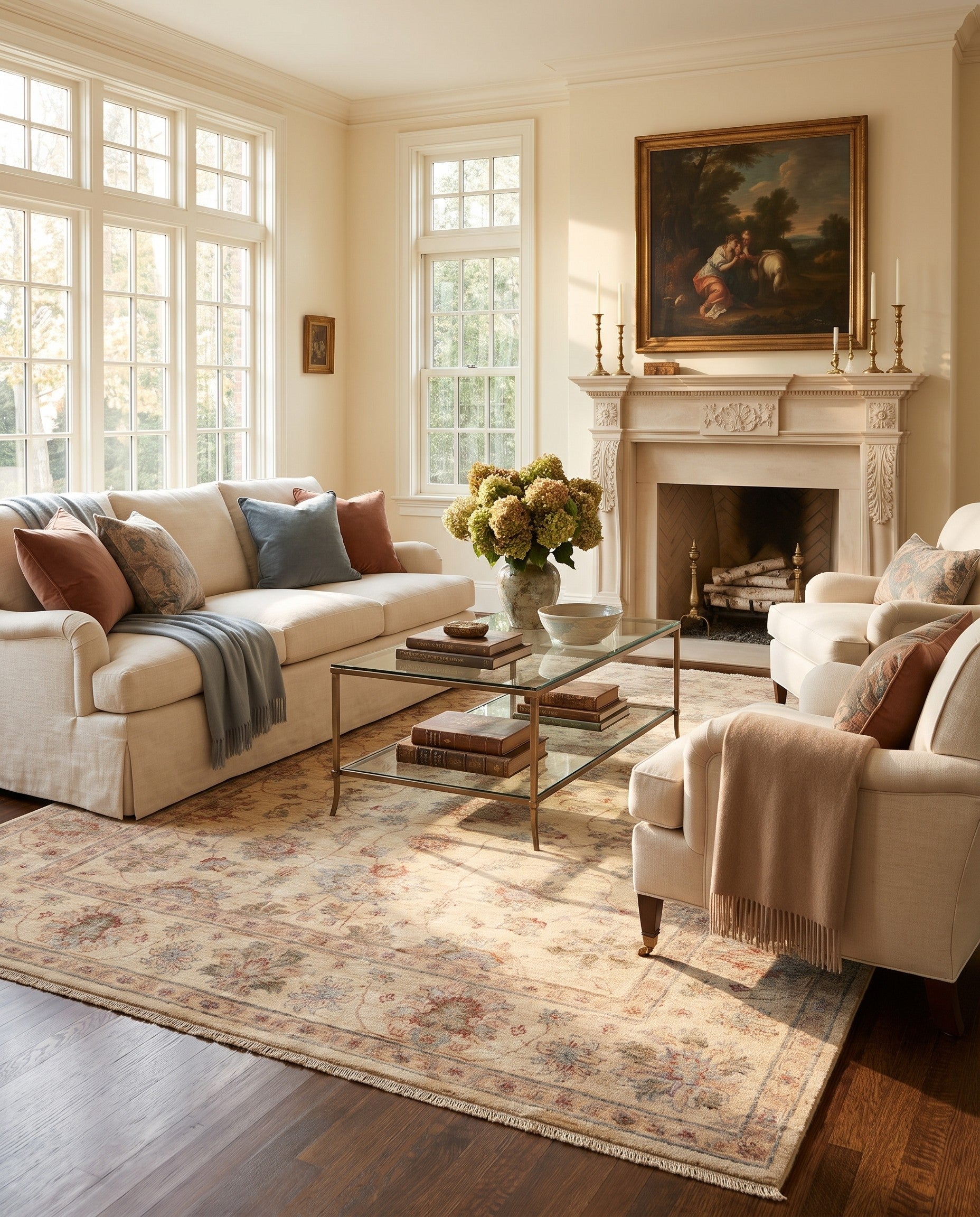 5' 8 x 7' 9 Hand Knotted Ziegler Rug
