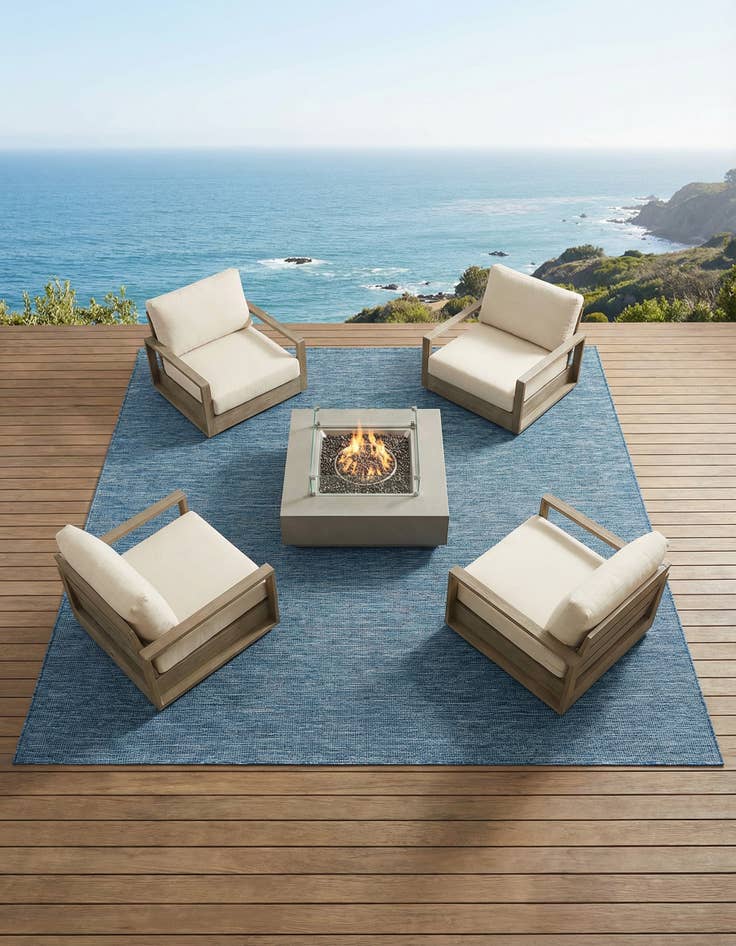 Detail image of 10' x 10'  Washable Solid Indoor / Outdoor Square Rug