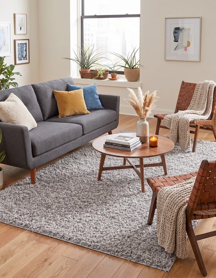 6' x 9' Comfort Solid Shag Rug