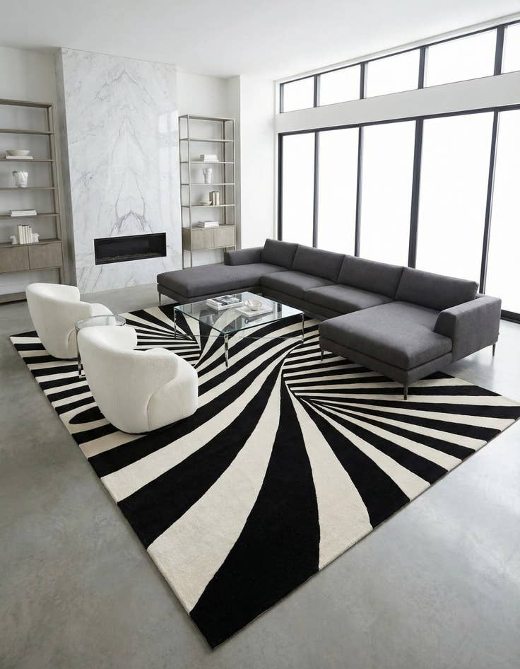 Detail image of  9' x 12' Vortex Wool Rug