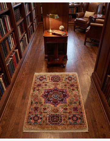 2' x 3' 1 Hand Knotted Mamluk Ziegler Rug