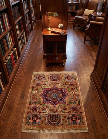 2' x 3' 1 Hand Knotted Mamluk Ziegler Rug