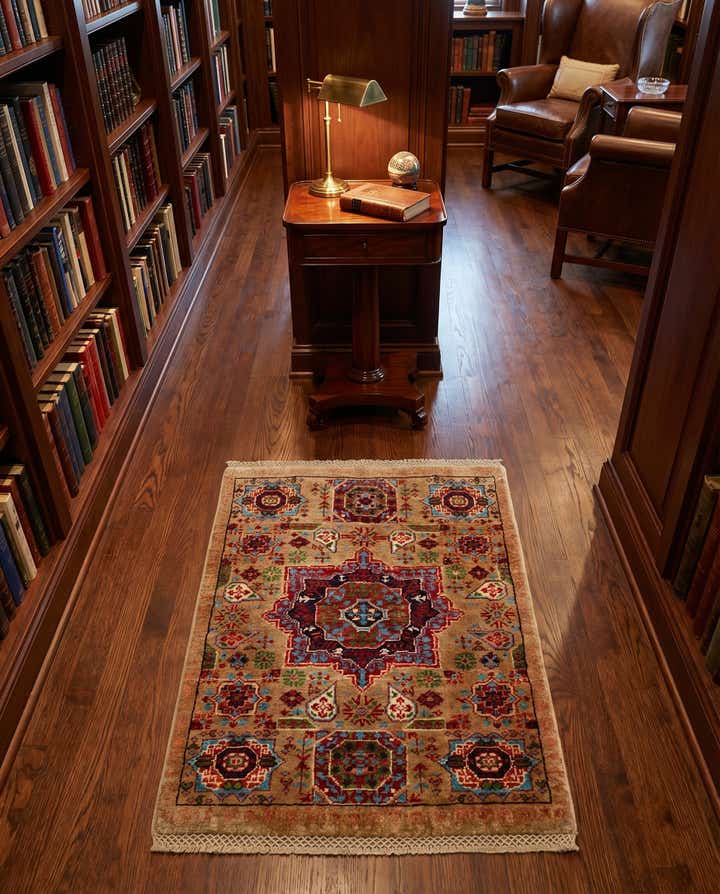 2' x 3' 1 Hand Knotted Mamluk Ziegler Rug