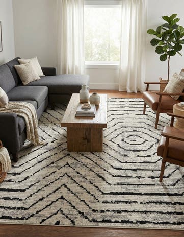 Black and White Tagine Rug