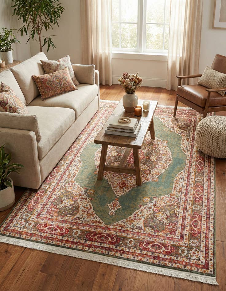 Detail image of  5' 5 x 8' Santiago Rug