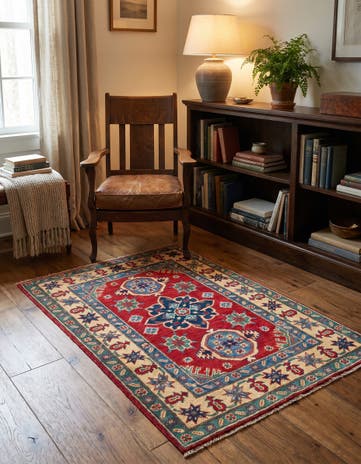 2' 9 x 4' 3 Hand Knotted Kazak Rug