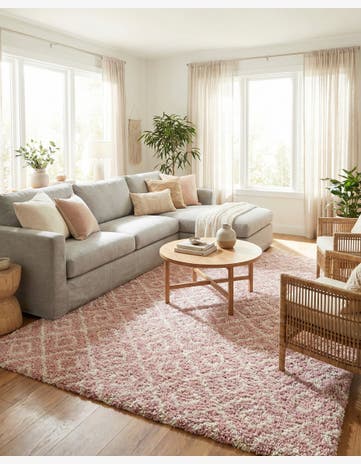 10' x 13' Lattice Shag Rug