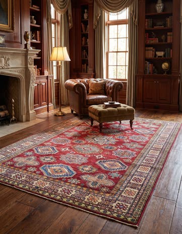 6' 8 x 9' 11 Hand Knotted Kazak Rug