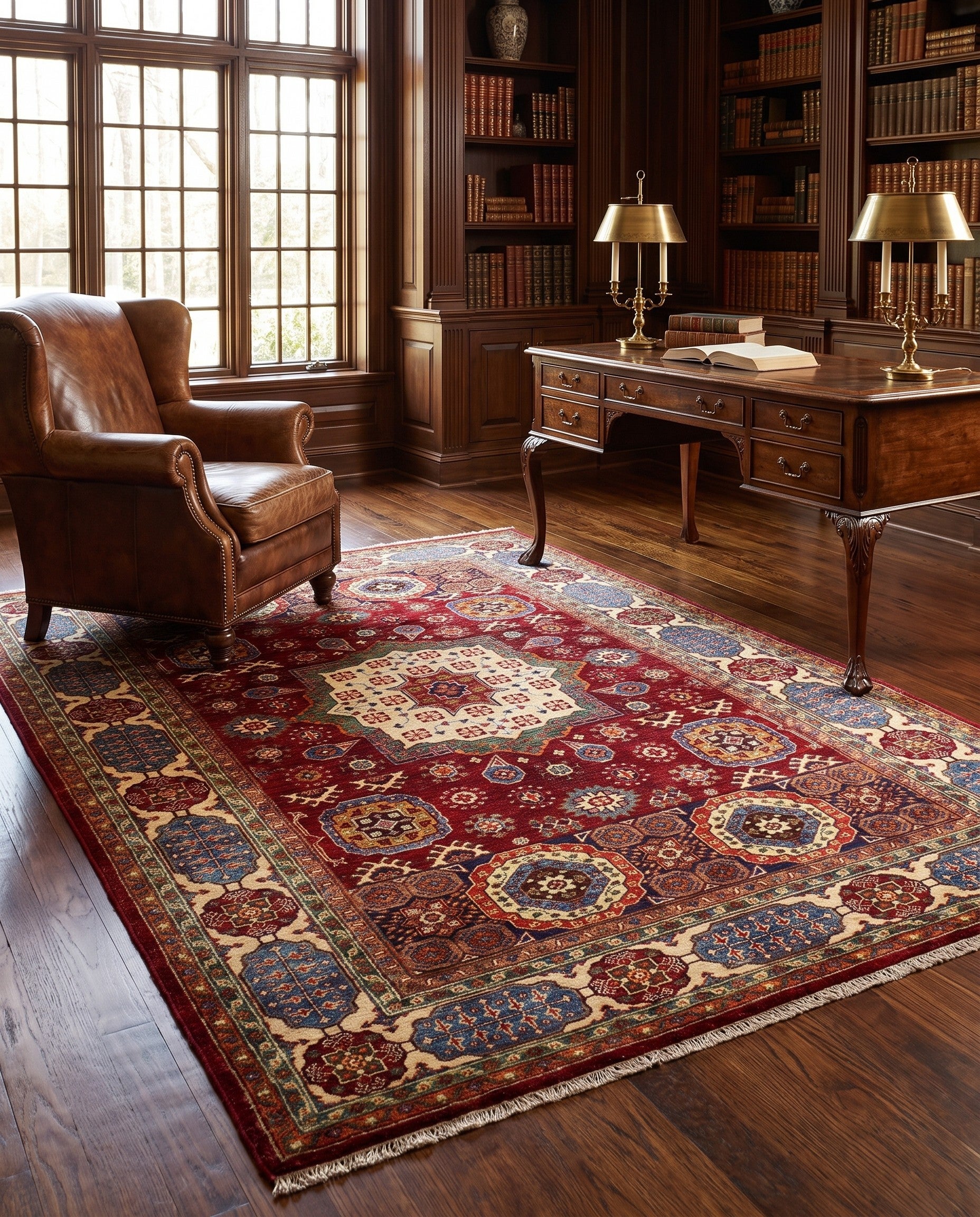 5' 8 x 8' 1 Hand Knotted Mamluk Ziegler Rug