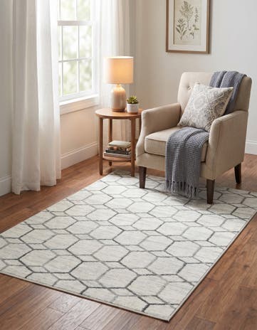 3' 3 x 5' 3 Lattice Trellis Rug