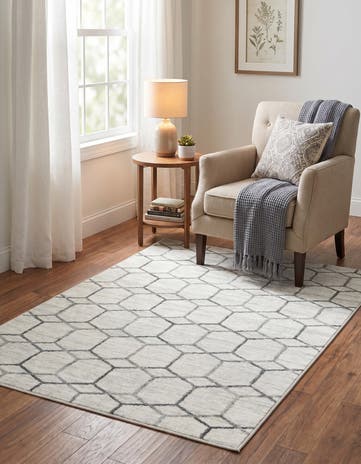 3' 3 x 5' 3 Lattice Trellis Rug