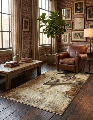 2' 9 x 4' 7 Hand Knotted Ultra Vintage Persian Wool Rug
