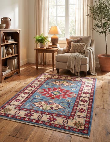 2' 7 x 3' 11 Hand Knotted Kazak Rug