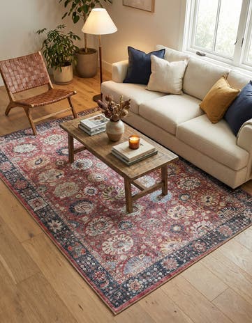 4' 1 x 6' 1 Washable Timeless Rug