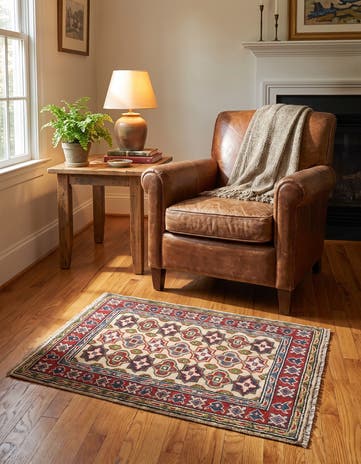 1' 11 x 3' 1 Hand Knotted Kazak Rug