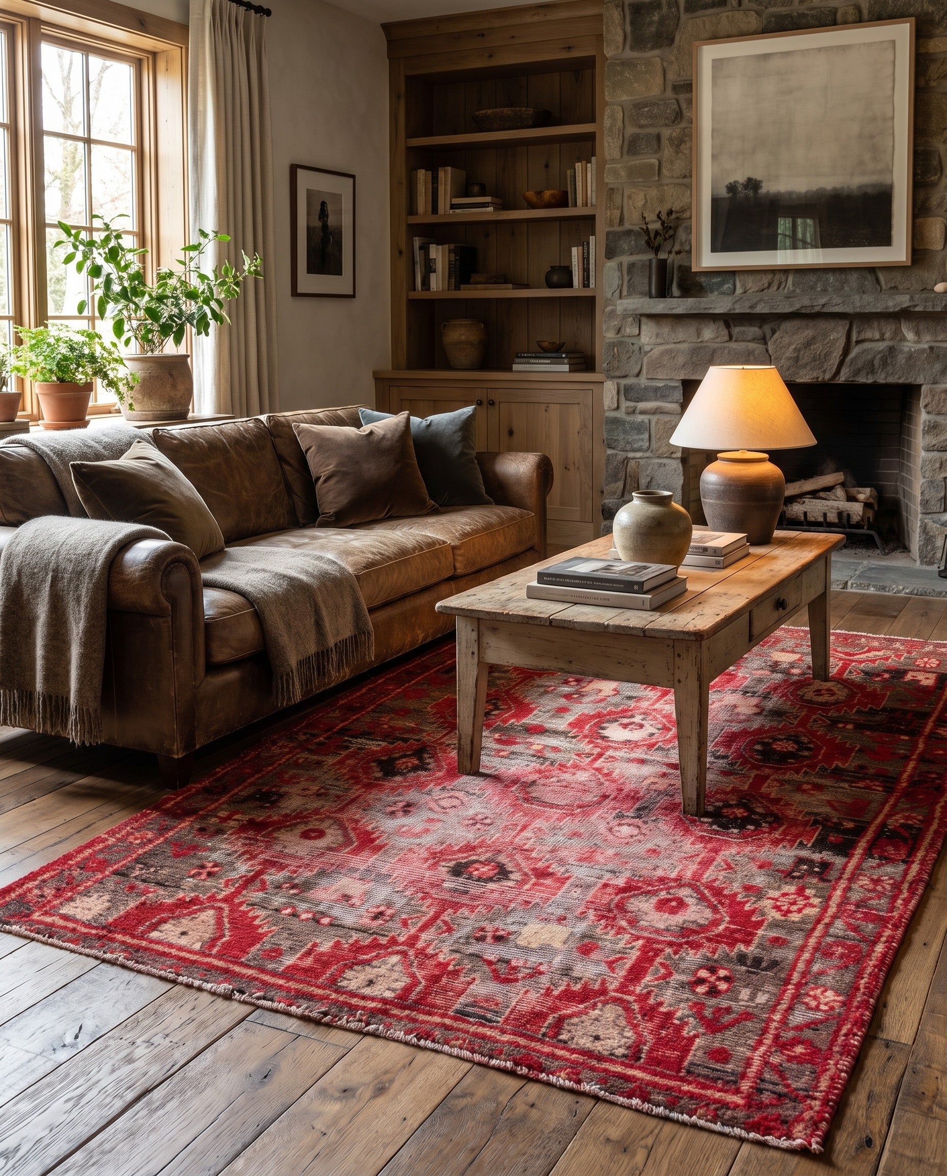 4' 4 x 6' 2 Hand Knotted Ultra Vintage Persian Wool Rug