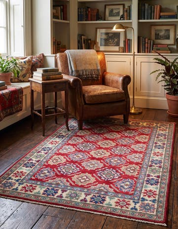 3' 10 x 6' 2 Hand Knotted Kazak Rug