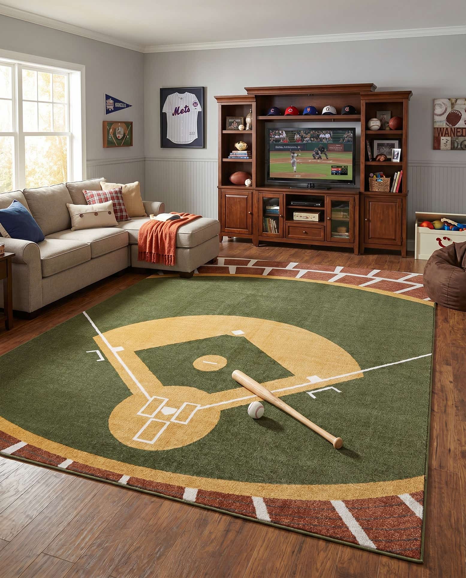 7' 10 x 10' Sports Washable Rug
