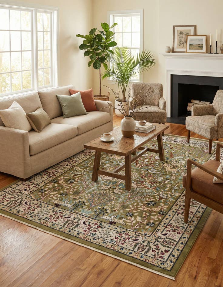 Detail image of 7' 10 x 11' Nain Design Rug