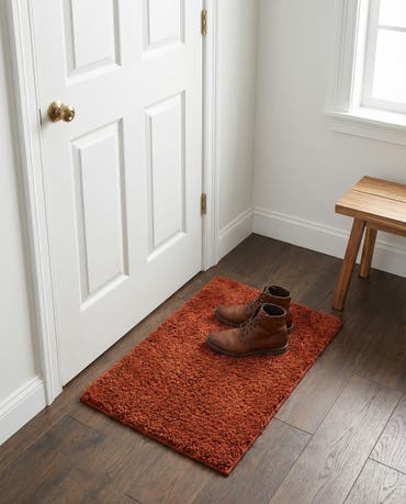  2' x 3' Solid Shag Rug