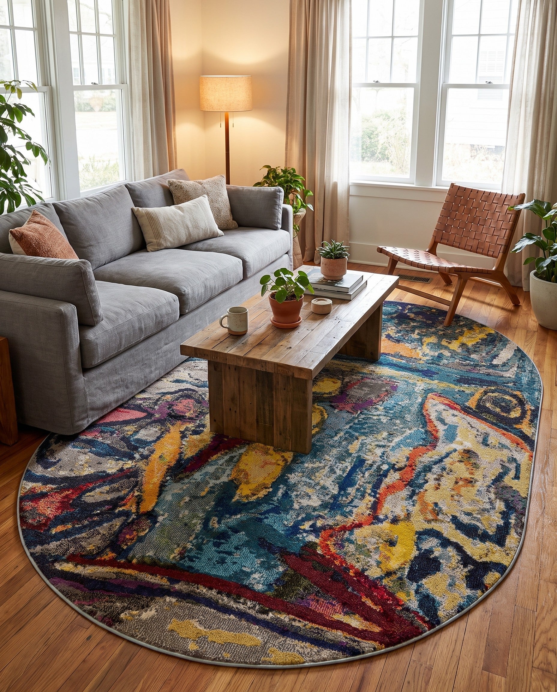 Washable Haerfest Oval Rug