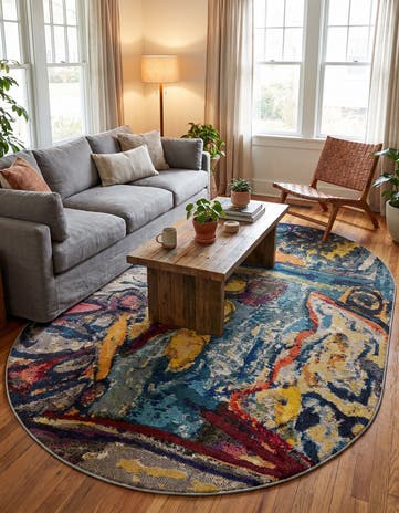 Washable Haerfest Oval Rug