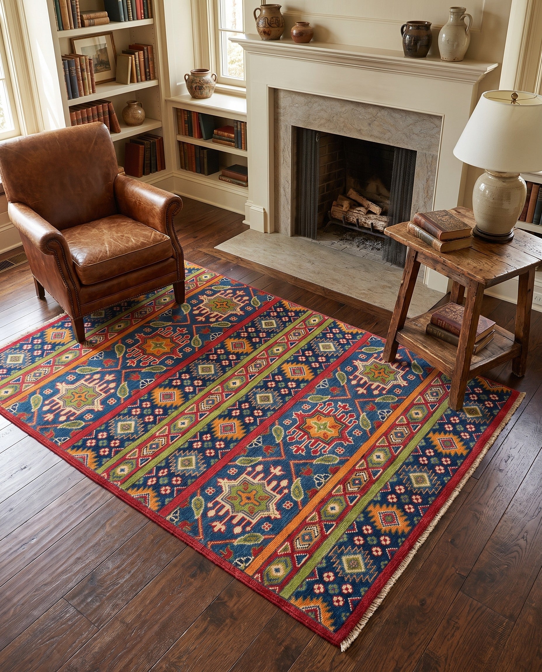 3' 3 x 4' 11 Hand Knotted Kazak Rug