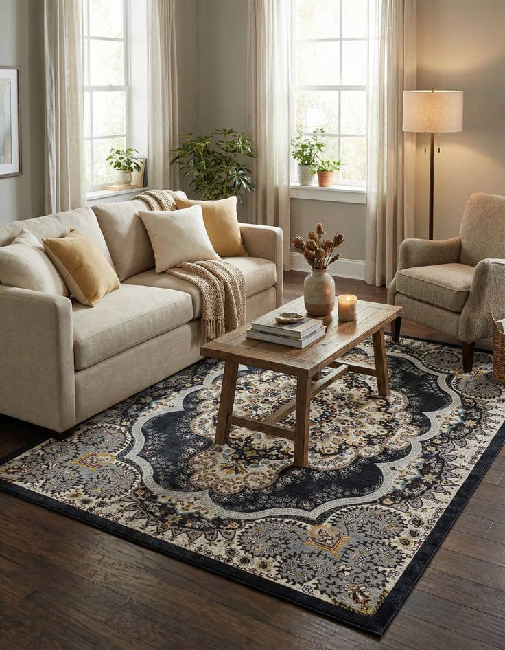 Detail image of  7' 10 x 10' Kamala Washable Rug