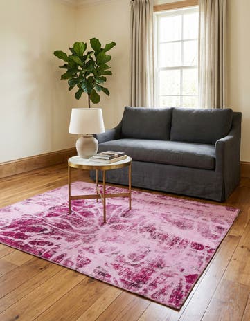 5' 3 x 6' 4 Hand Knotted Ultra Vintage Persian Wool Square Rug