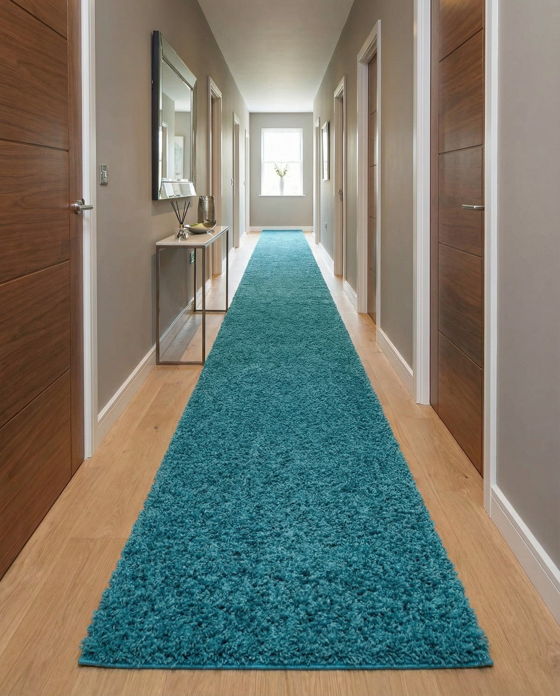 2' 7 x 19' 8 Solid Shag Runner Rug