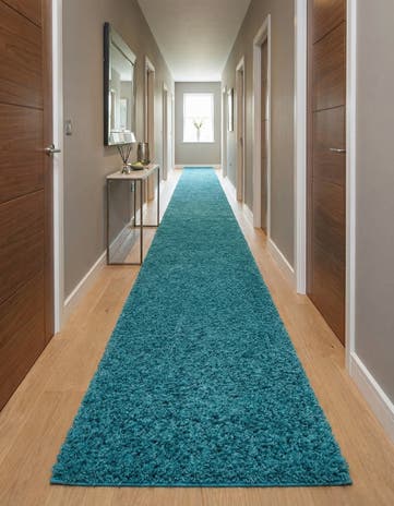 2' 7 x 19' 8 Solid Shag Runner Rug