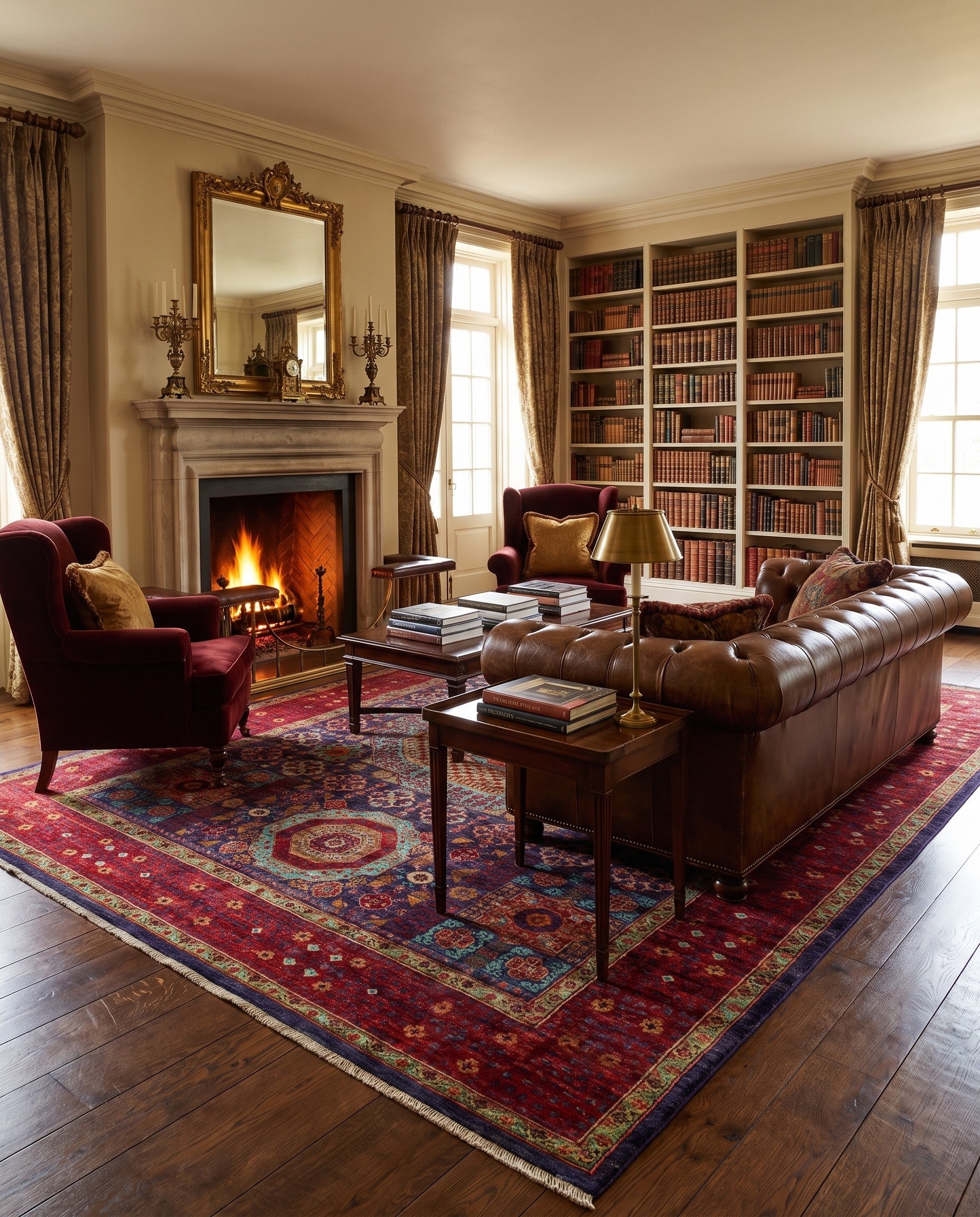 8' 7 x 11' 4 Hand Knotted Mamluk Ziegler Rug