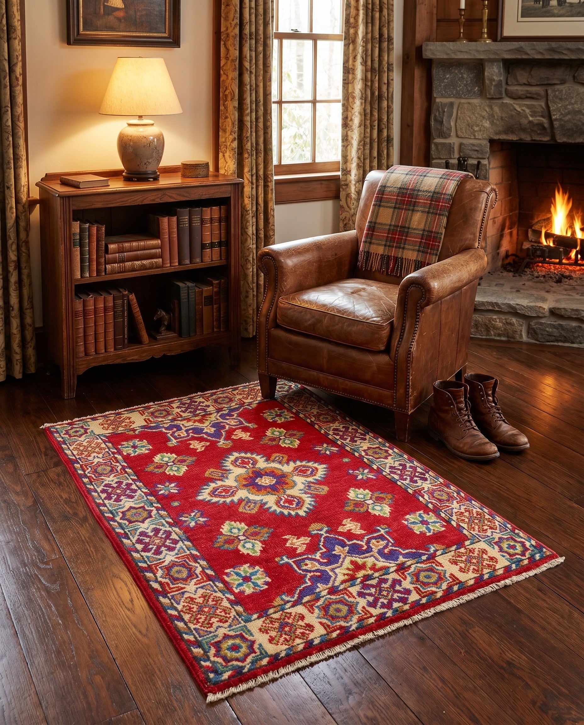 1' 11 x 3' 1 Hand Knotted Kazak Rug