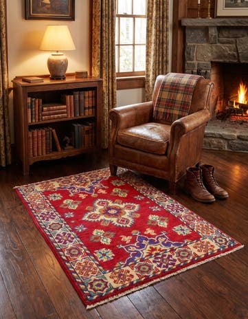 1' 11 x 3' 1 Hand Knotted Kazak Rug