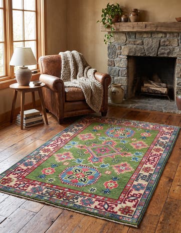 2' 8 x 4' 1 Hand Knotted Kazak Rug