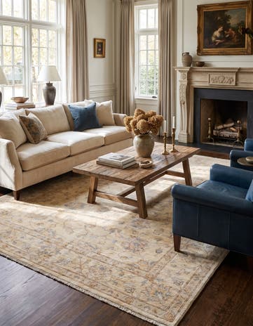 6' 10 x 9' 10 Hand Knotted Ziegler Rug