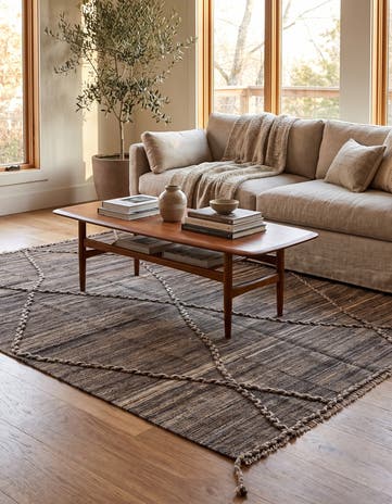4' 3 x 6' Hand Woven Kilim Modern Wool Rug