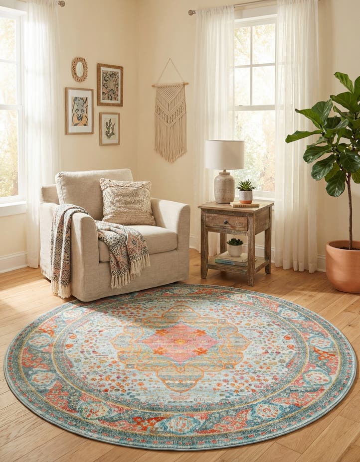 5' 5 x 5' 5 Santiago Round Rug