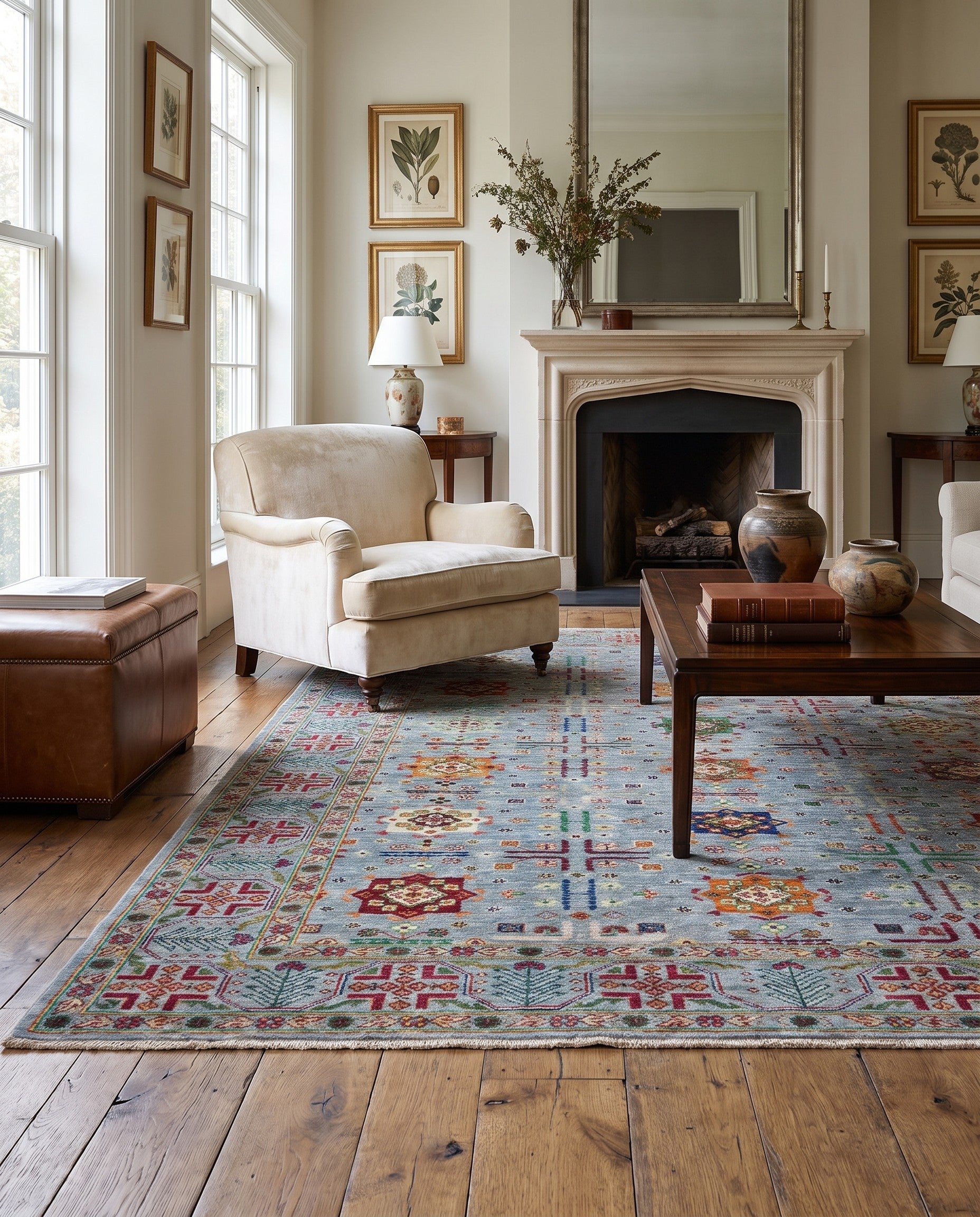 5' 9 x 8' Hand Knotted Ariana Ziegler Rug