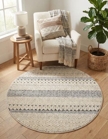 3' 3 x 3' 3 Arlo Round Rug