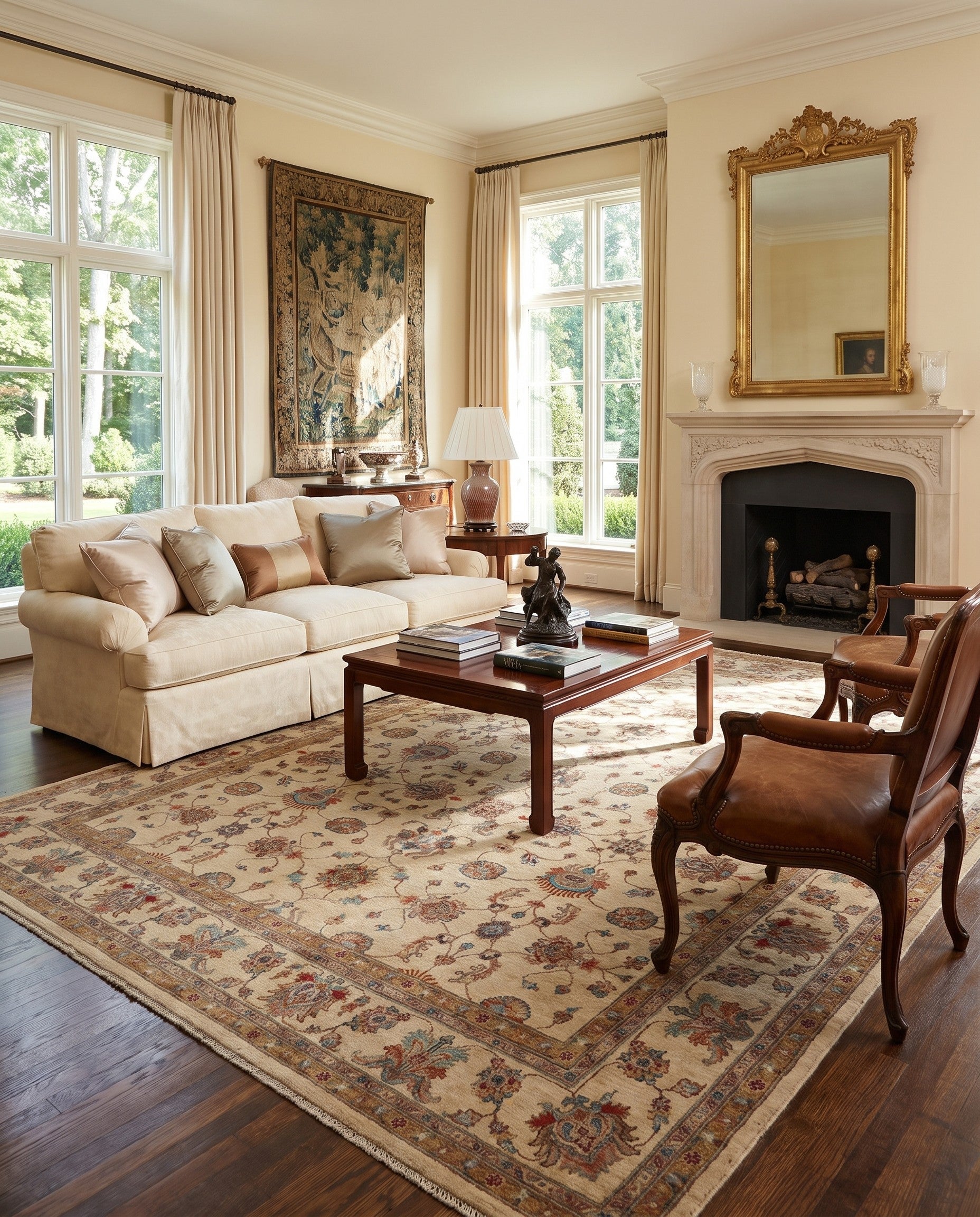 8' 5 x 11' 5 Hand Knotted Ziegler Rug