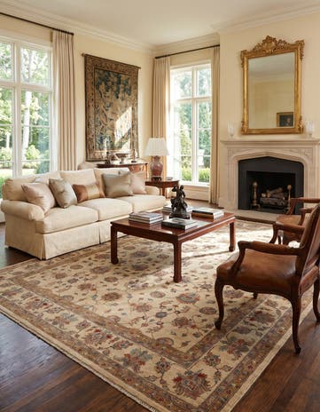 8' 5 x 11' 5 Hand Knotted Ziegler Rug