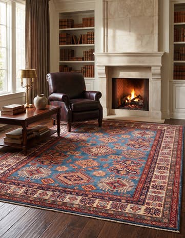 5' 1 x 6' 9 Hand Knotted Kazak Rug