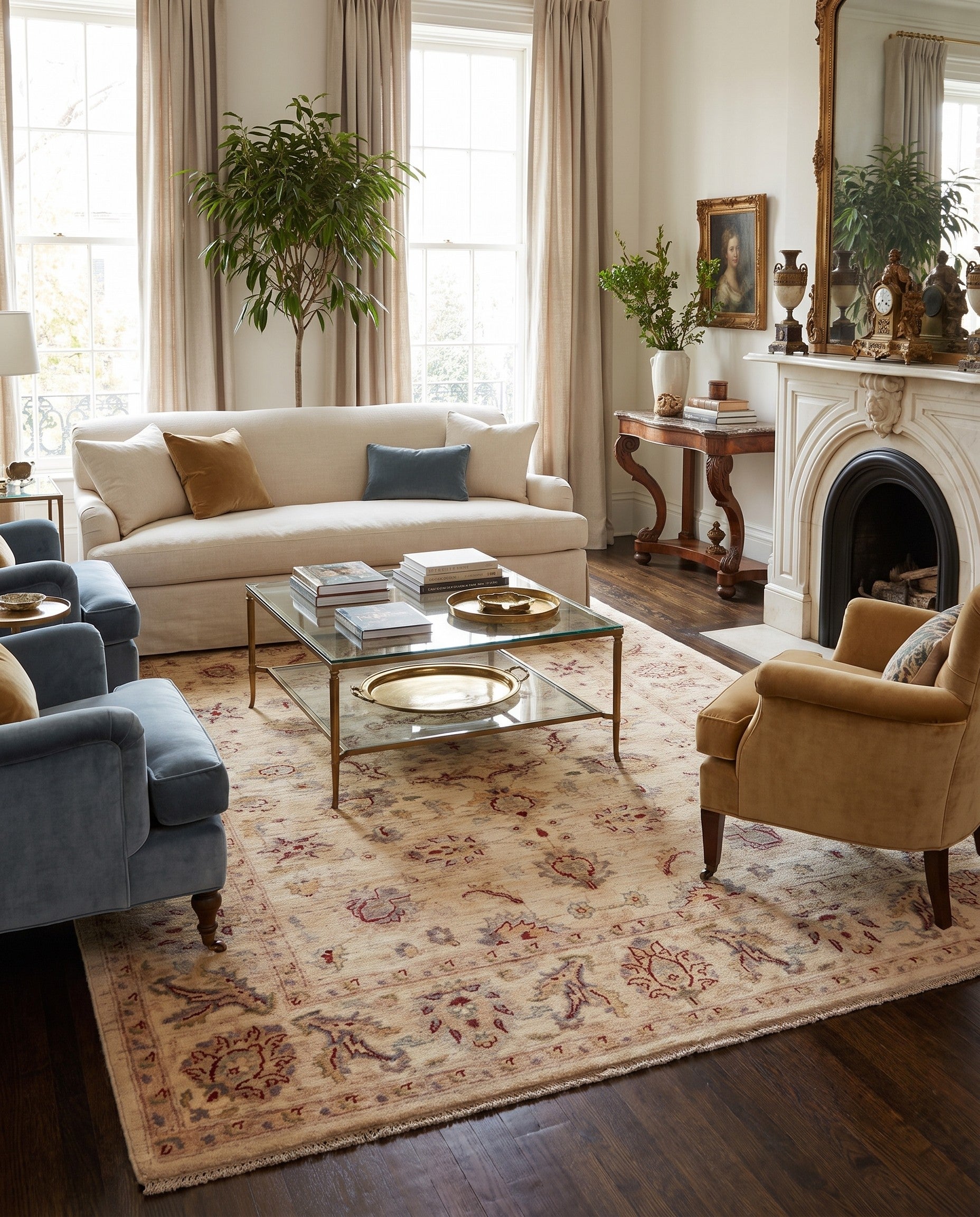 5' 7 x 7' 8 Hand Knotted Ziegler Rug