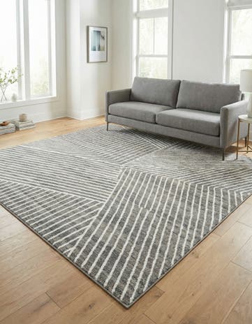 Gray Oslo Square Rug