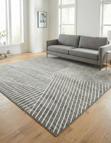 Gray Oslo Square Rug