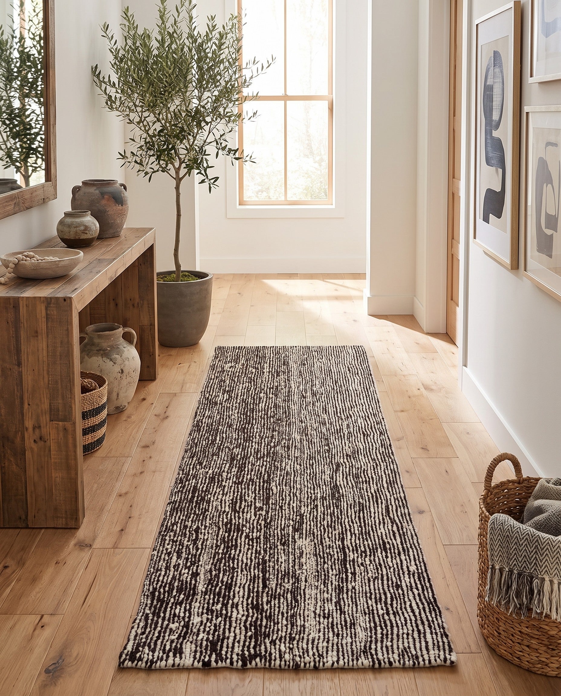 3' x 7' 11 Hand Knotted Moroccan Wool Runner Rug
